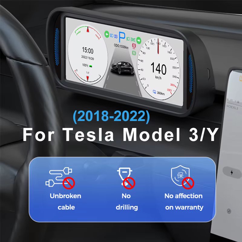 Hud Head-up Display For Tesla Model Y Speedometer Digital Dashboard Panel for Tesla Model 3 2019-2022 6.8'' HD IPS Touch Screen