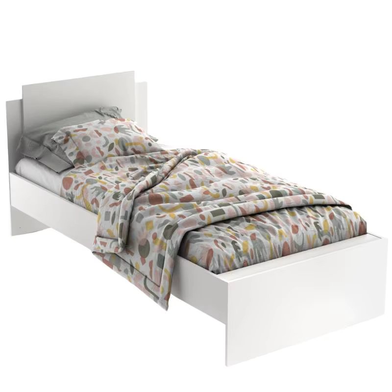 Nordic Style Matte White Life Youth Bed 90x190-200