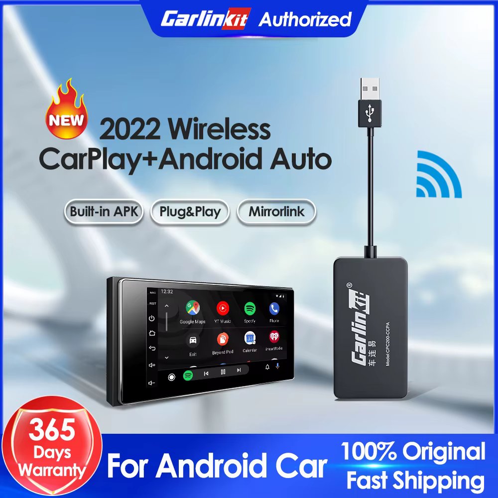 CarlinKit Wireless CarPlay Dongle Android Auto Wireless USB Adapter for Android Car Multimedia Mirrorlink Waze Spotify Autokit