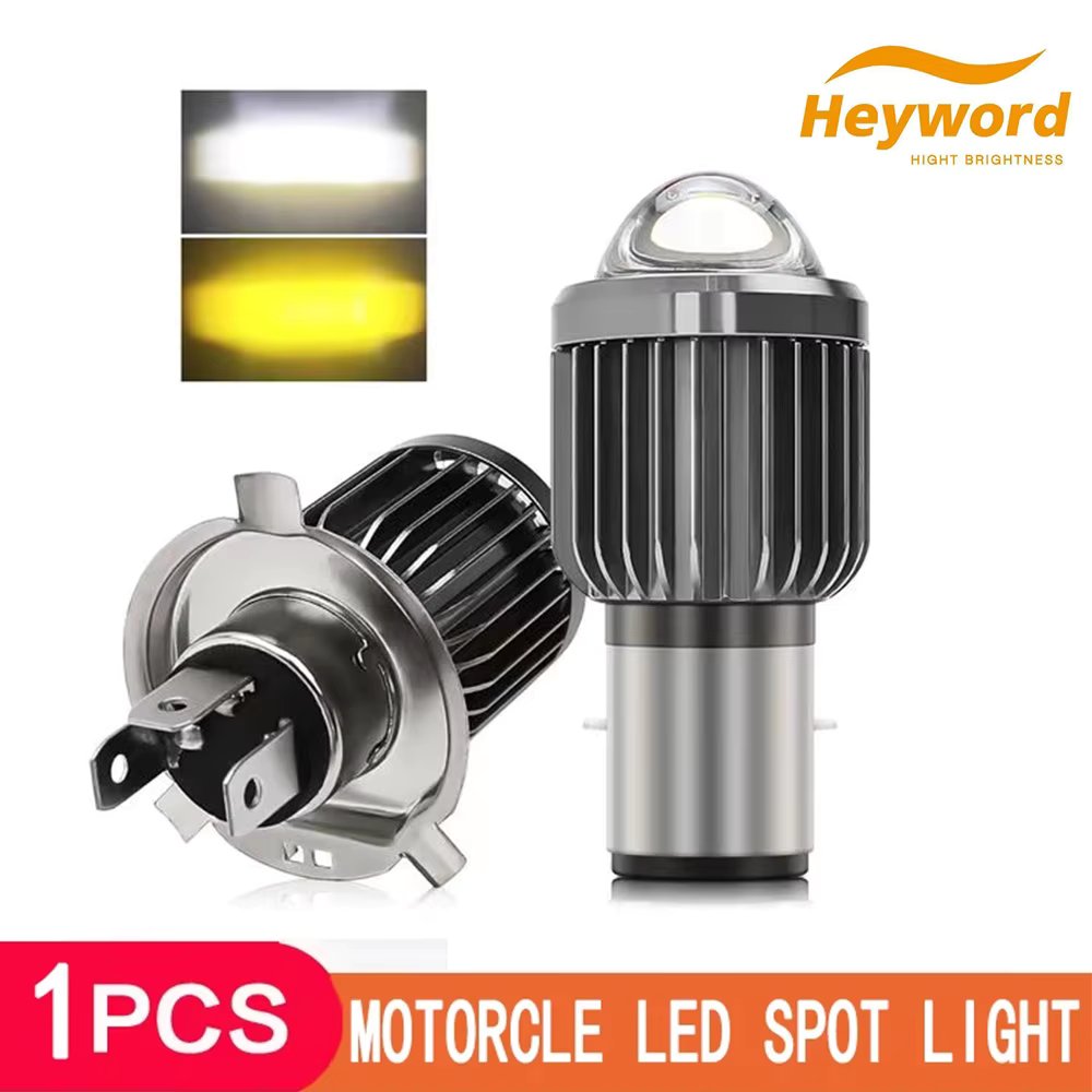 10000Lm H4 LED Moto H6 BA20D LED Motorcycle Headlight Bulbs CSP Lens White Yellow Hi Lo Lamp Scooter Accessories Fog Lights 12V