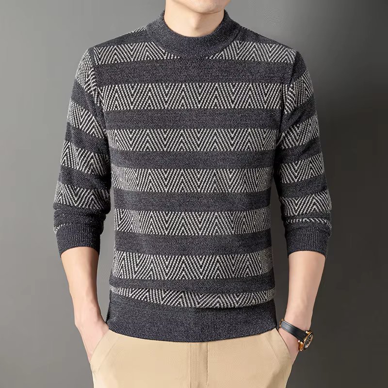 Trend In Men's Scrap KNit Sweaters Winter Round Neck Wat KNK1991