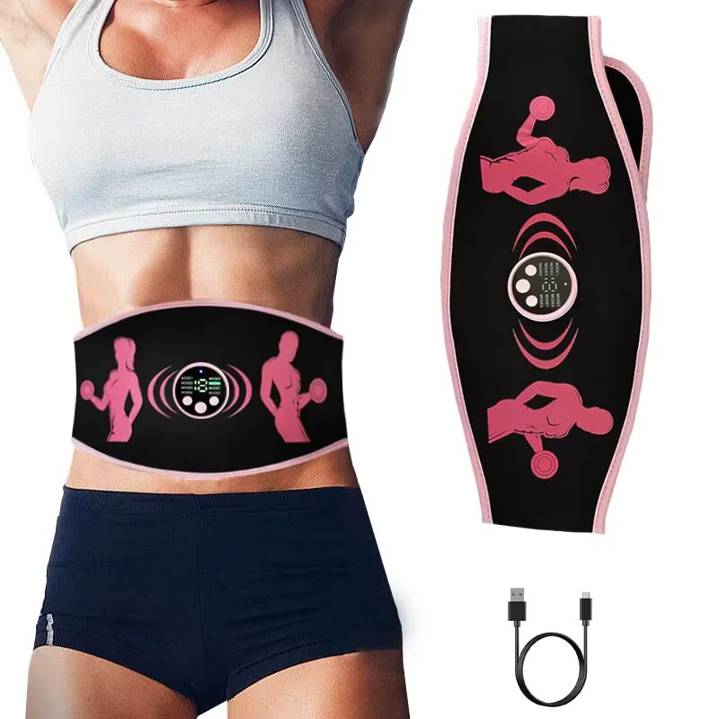 Muscle Stimulation Belt Electric Abs Stimulator Trainer EMS Abdominal Toning Belts Body Slimming Massage Fitness Massager