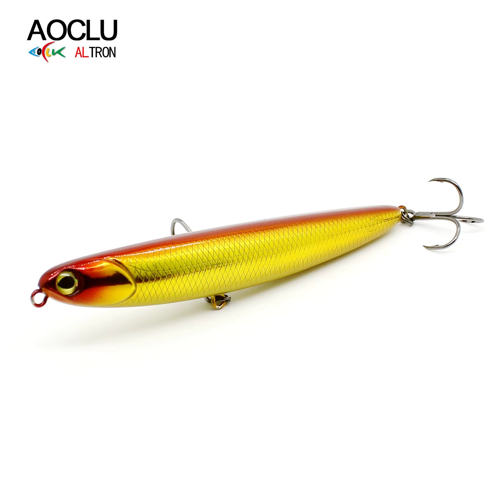 AOCLU-Hard Bait for Fishing, Floating Pencil, Minnow Rattle, Shallow Rattle, Minnow, Freshwater, Seabass Fishing, 105mm, 13.9g