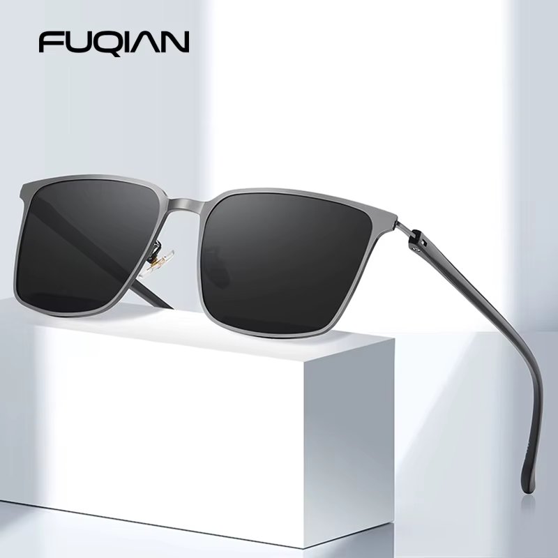 Ultra Light Stainless Polarized Sunglasses Men High Quality Metal Square Male Sun Glasses Fashion Summer Driving Shades UV400