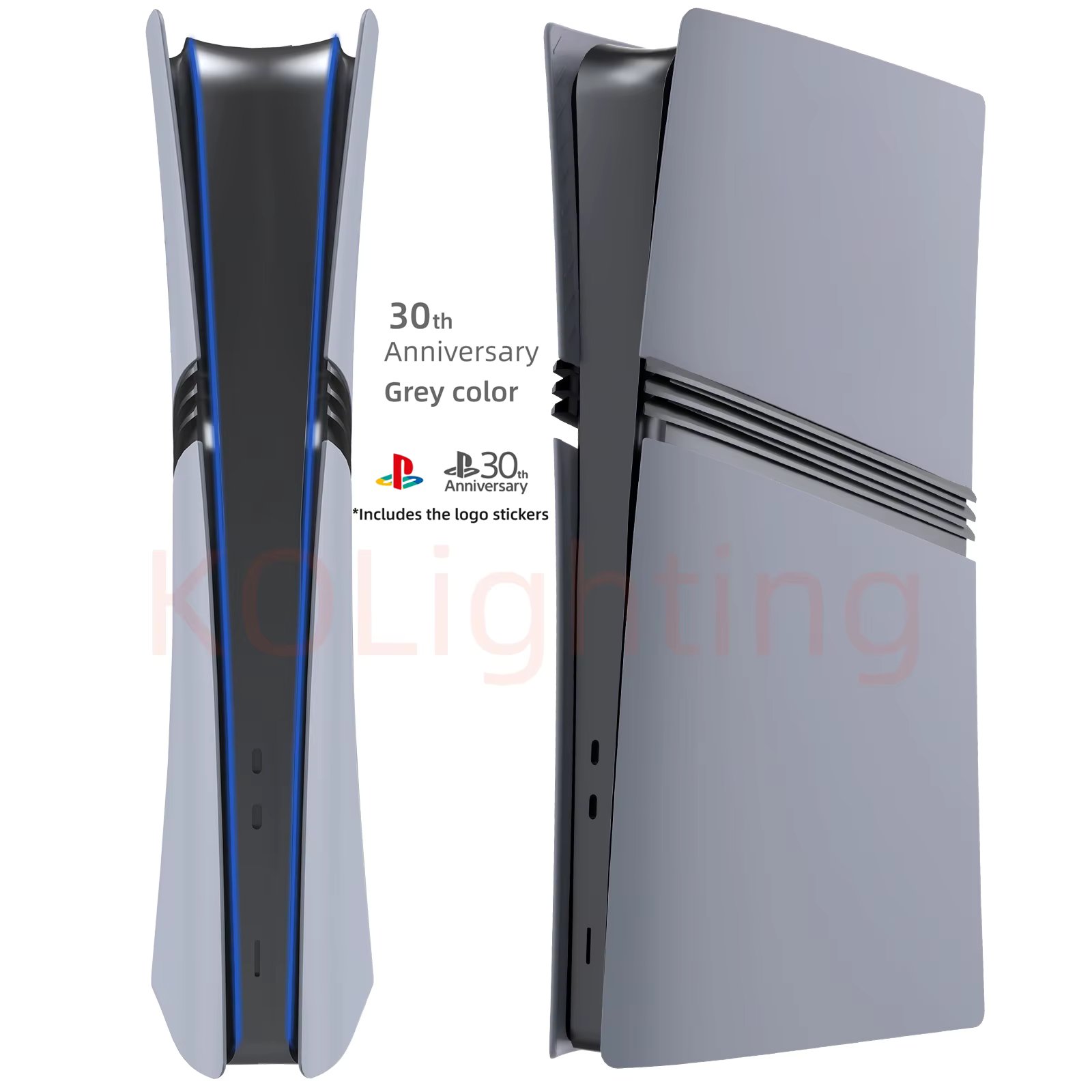 30th Anniversary Limited Digital Edition Pro Case Pro Grey  Replacement Faceplate With Logo Skin 30th Sticker Shell For PS5 Pro
