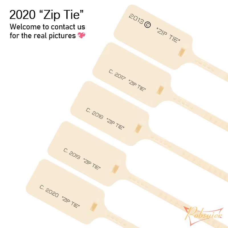 6pcs New 2020 "Zip Tie" Plastic Tag Off Sneakers White Shoes Disposable Cream Beige in Stock West Shoe Decorations 30CM