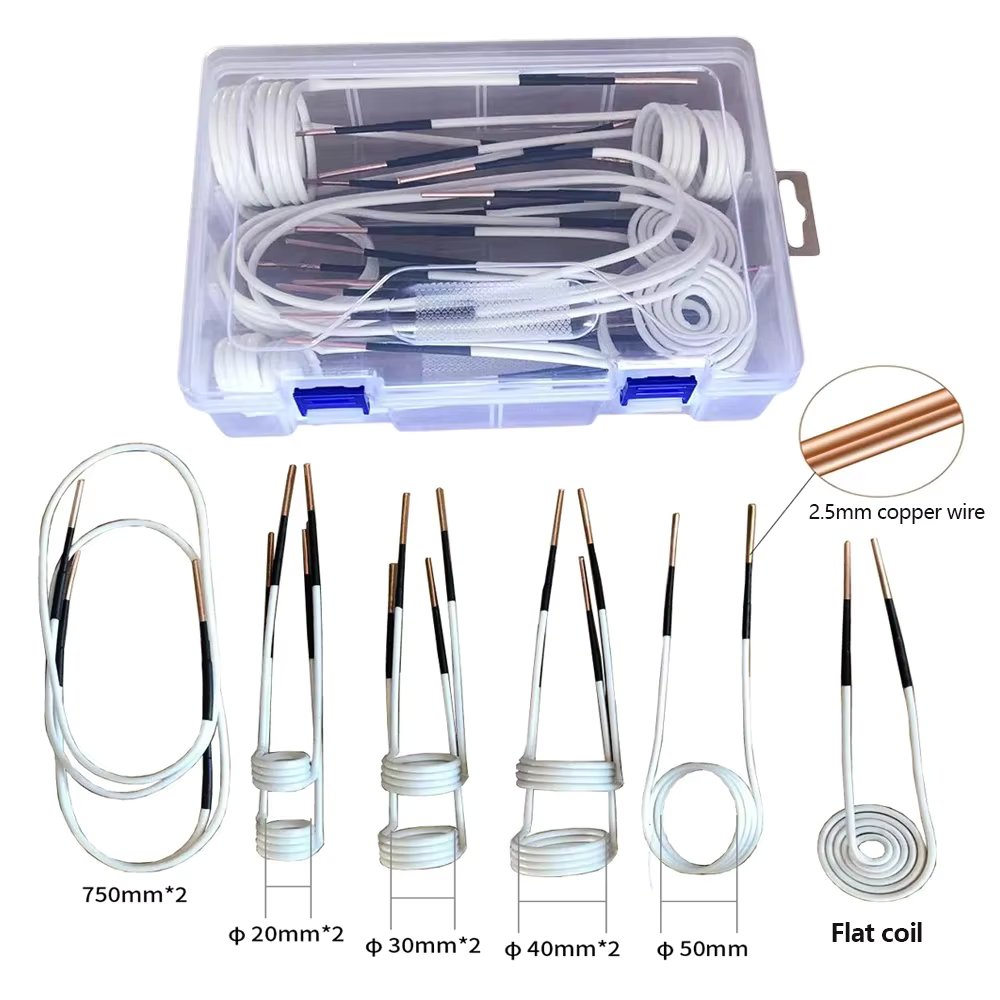 2.5mm Copper Wire 250° Heat Induction Heater Coil Kit for Magnetic Induction Heater Resistant for Removing Rusty Bolts and Nuts
