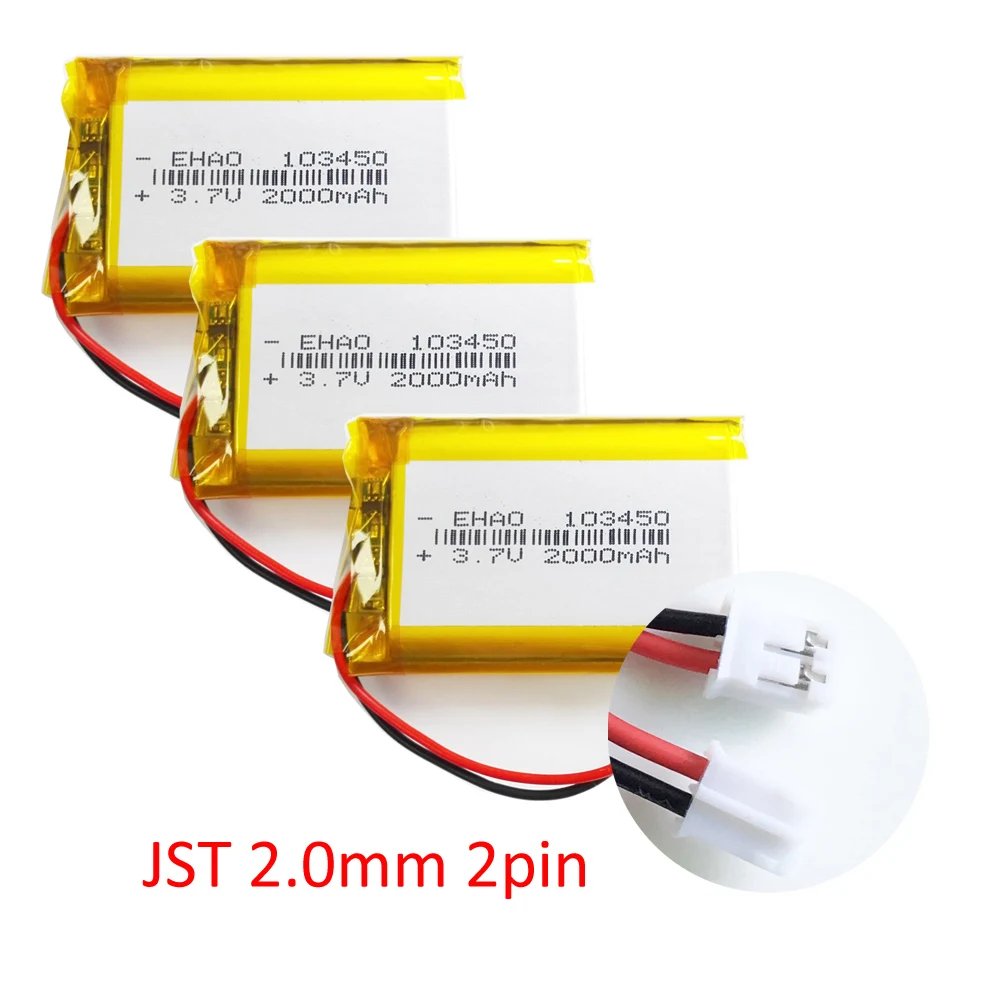 3pcs 2pin 2.0mm