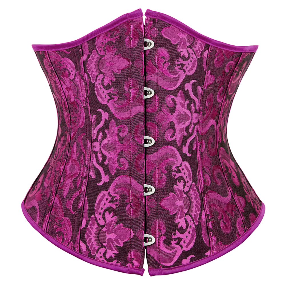 Women Gothic Sexy Satin Underbust Corset Bustier Top Waist Cincher Slimming Body Shaper Corsets Bustiers Lingerie Plus Size
