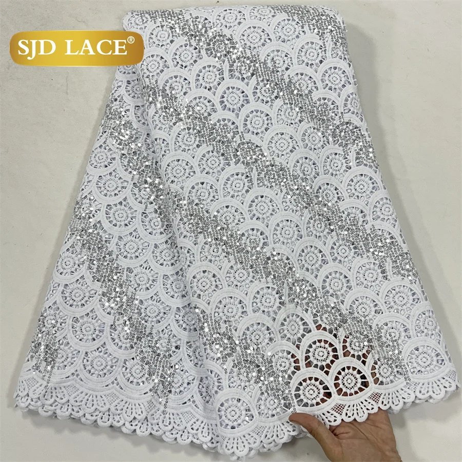 14White Sequins Lace