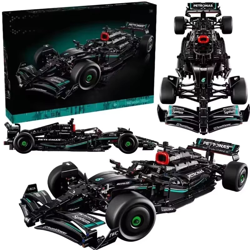 Technical F1 42171 1:8 1642PCS W14 E Performance Building Blocks Super Race Car Assembly Model Vehicle Toys Bricks for Boy Gifts