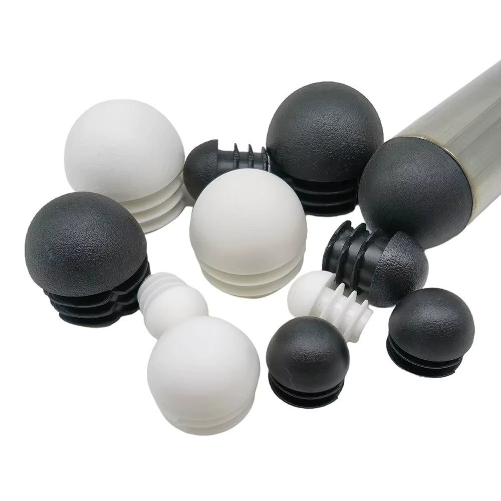 2/4/10pcs Black/White Domed Round Plastic Blanking End Caps Chair Feet Tube Pipe Inserts Plug 16/20/28/30/35/38/40/42/45/48/50mm