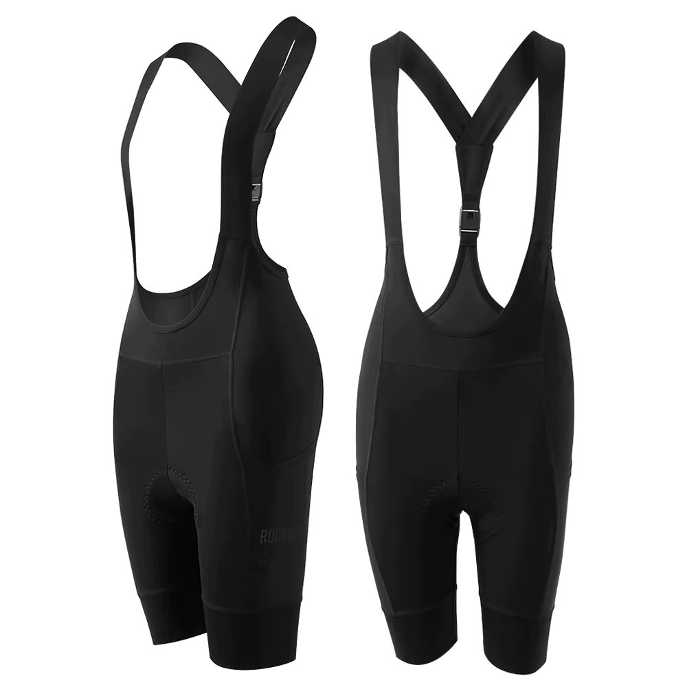 Rock Bros Road to Sky Bib Short Riding Cloak Cyclist Tracks (Women's Black) RBCWB102