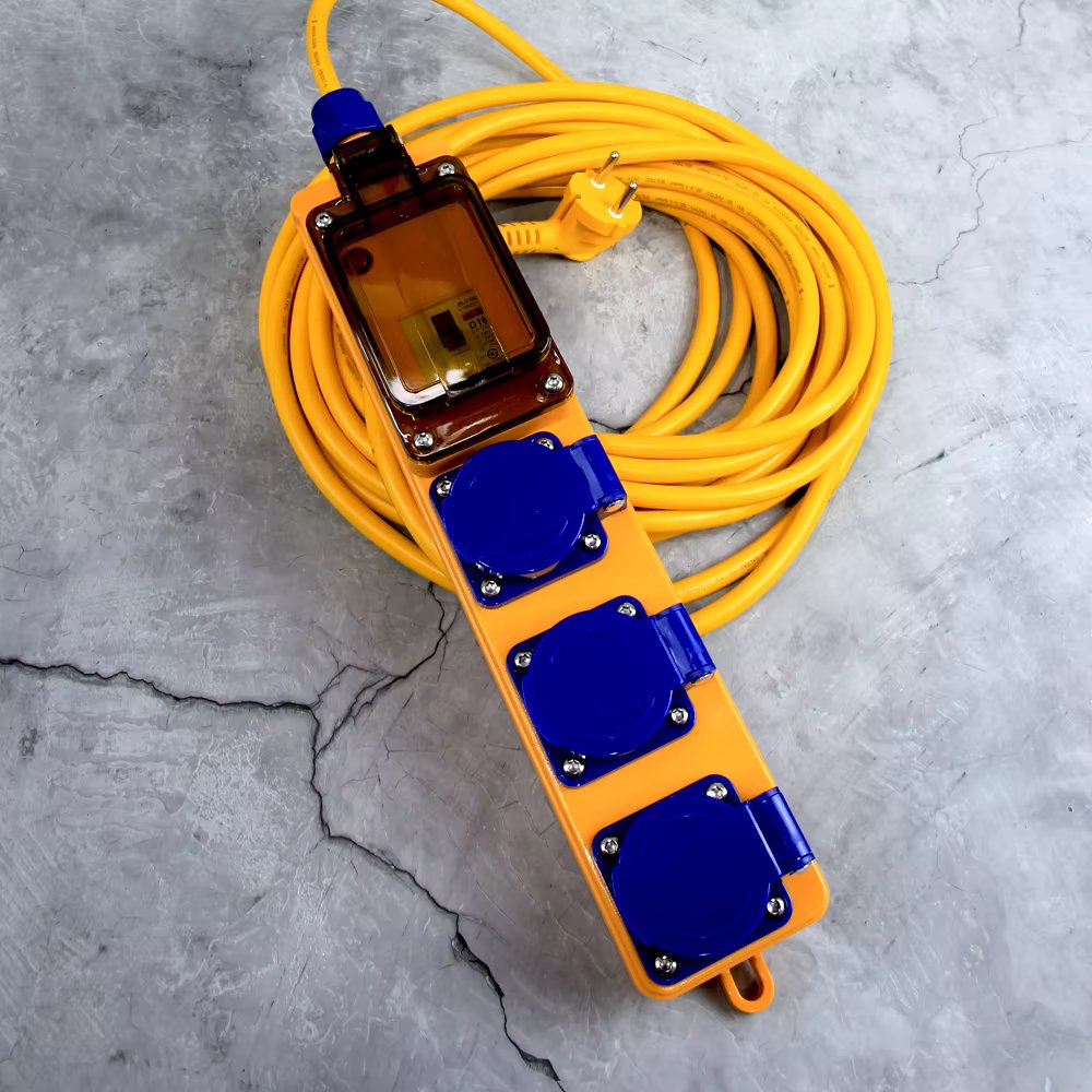 4000W High Capacity Blow Type Electric extension line lead wire circuit with built-in 3-hole elow
