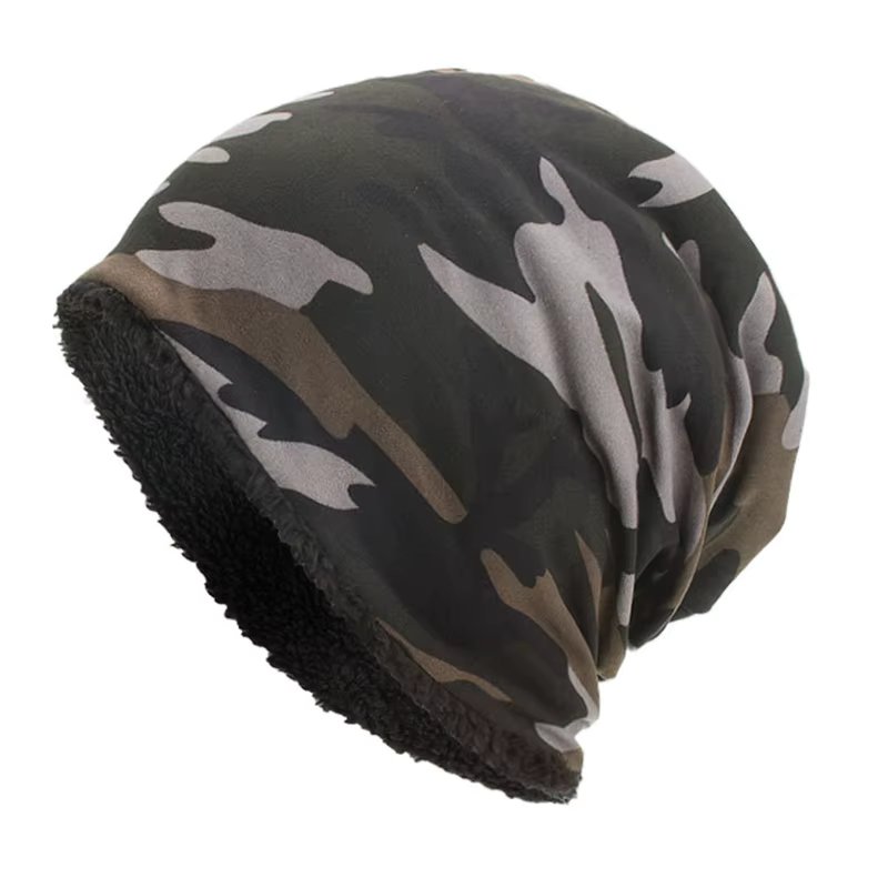 Hot Sale Winter Cotton Cap Plus Velvet Hat Warm Camouflage Men Women Cold Weather Snow Ski Skull Cap Carrying Parts
