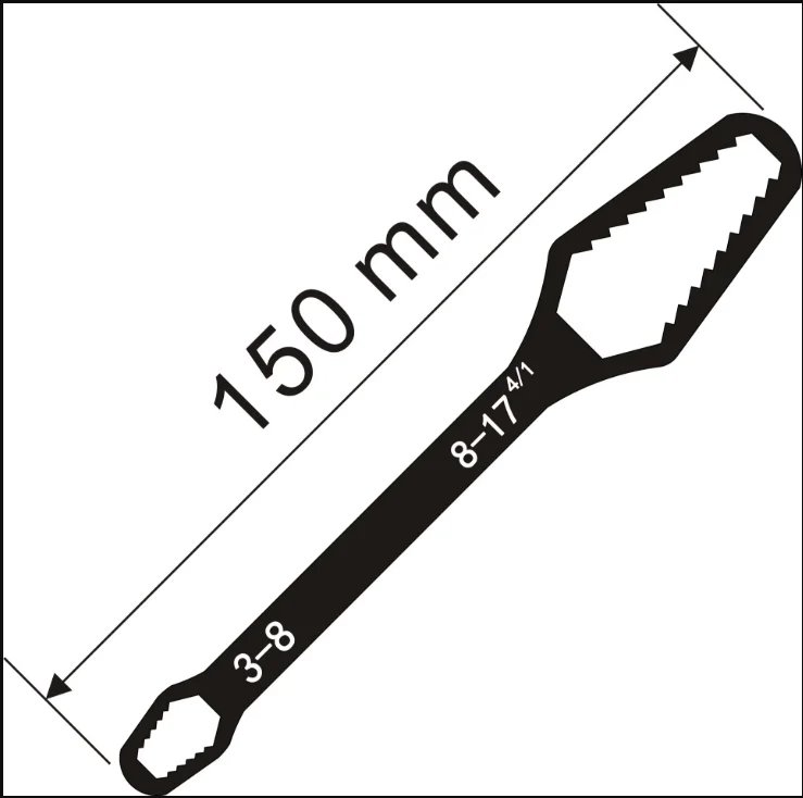 3pcs 150mm 3-17mm