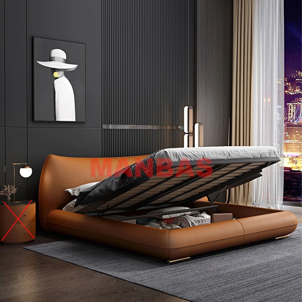 bed with high box