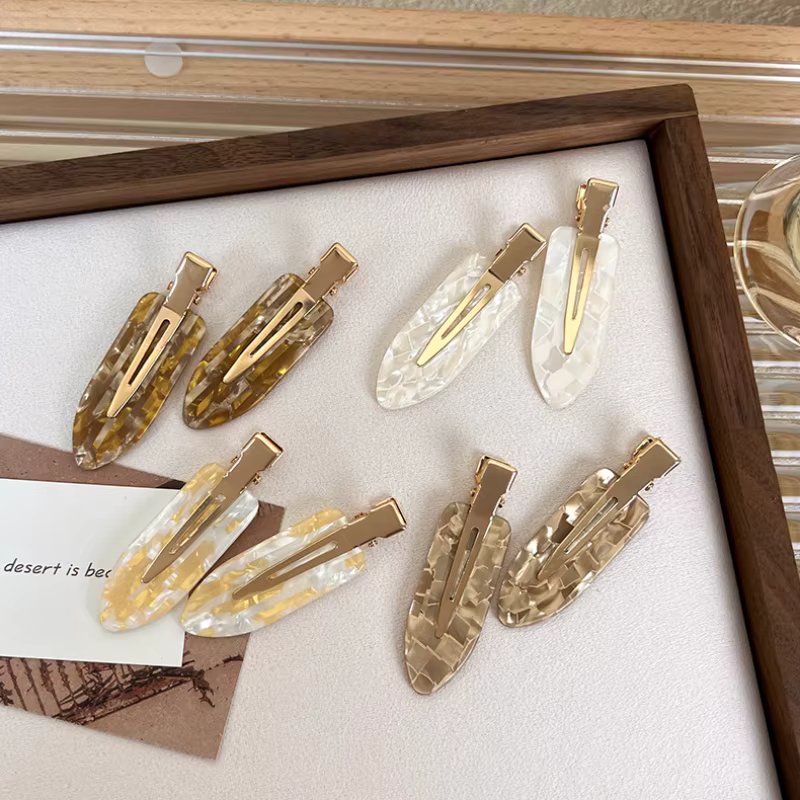 UXSL Korea Acetate Seamless Hairpins Womens Girls Simple No Bend Bangs Clips Duckbill Clip Barrettes Hair Styling Tool Haddress