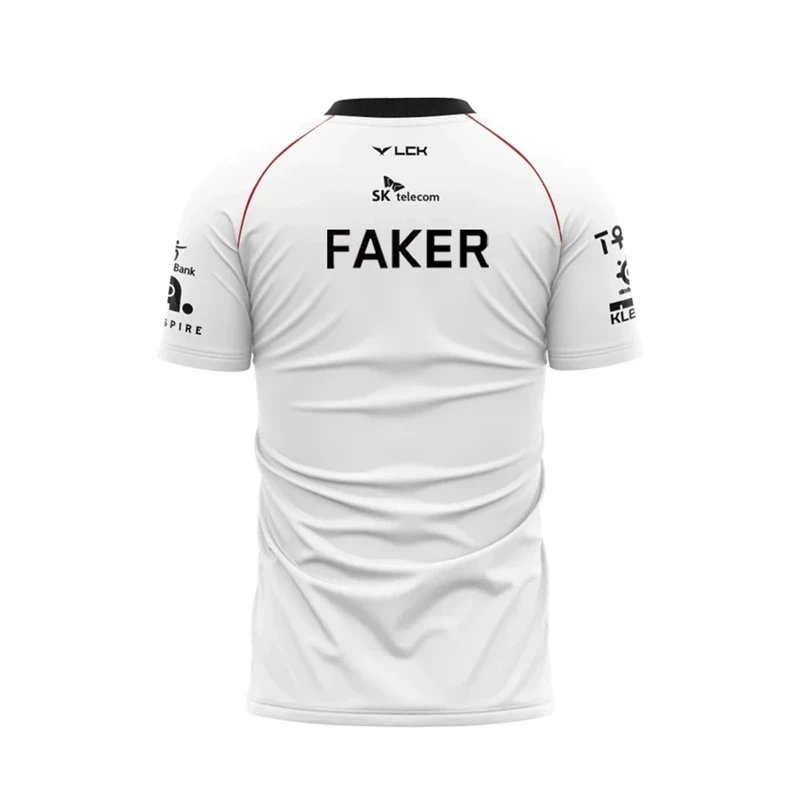 2024 New T1 SKT Esports Team Uniform T-shirt Custom DIY Name Jersey Tops Games Faker Fan Support Wholesale Dropshipping T Shirts