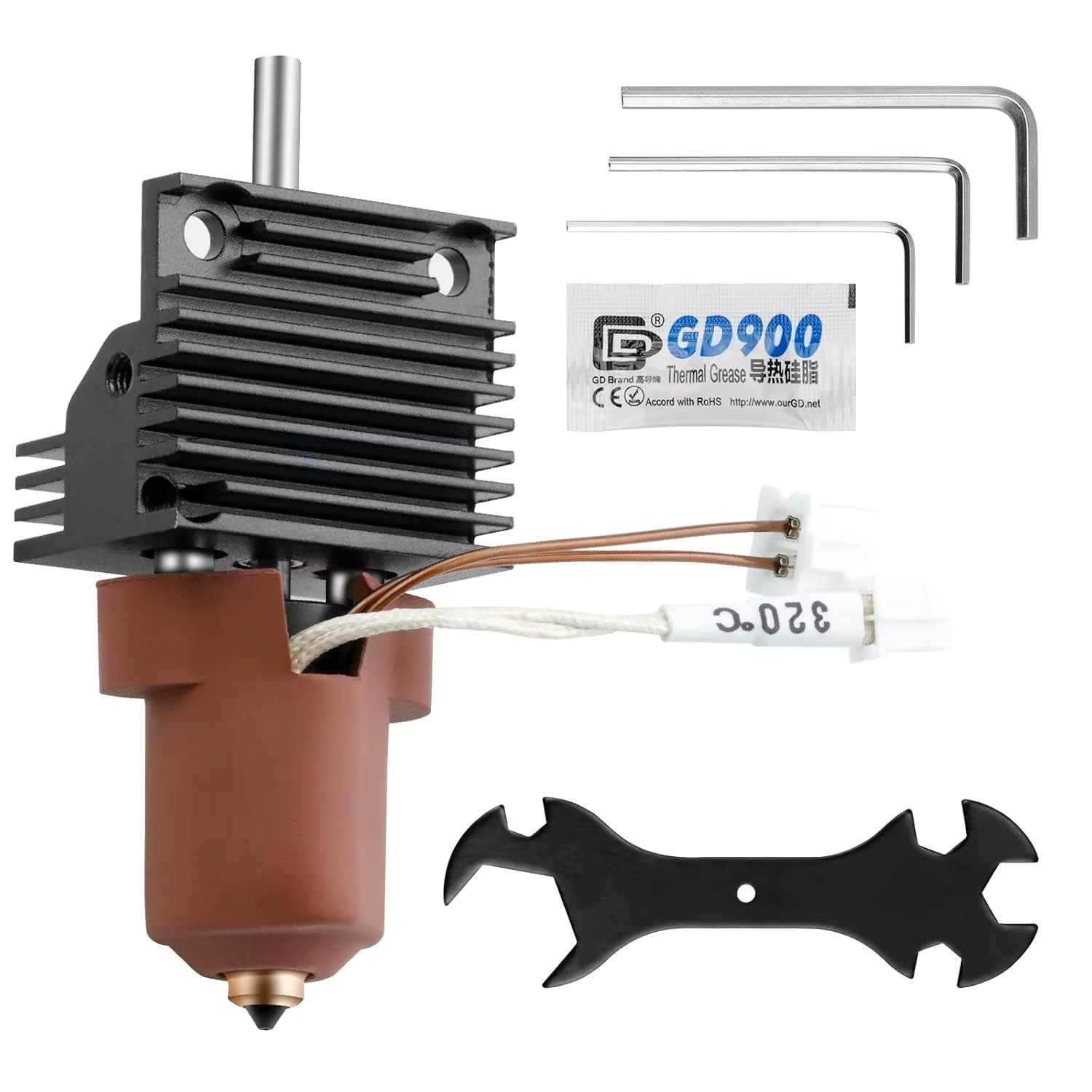 3D Printers K1/K1 Max/K1C Hot end Upgrade Kit with Integrated Quick-Swap Nozzle 300°C High Temperature, 600mm/s High-Speed