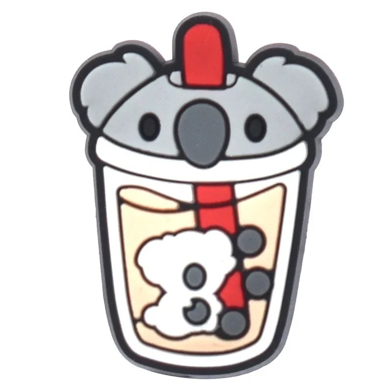 Boba Tea Bottle Shoe Charms for Crocs Accessories Shoes Charm for Croc Decorations Pins Men Accessory Jeans Woman Clogs Clips