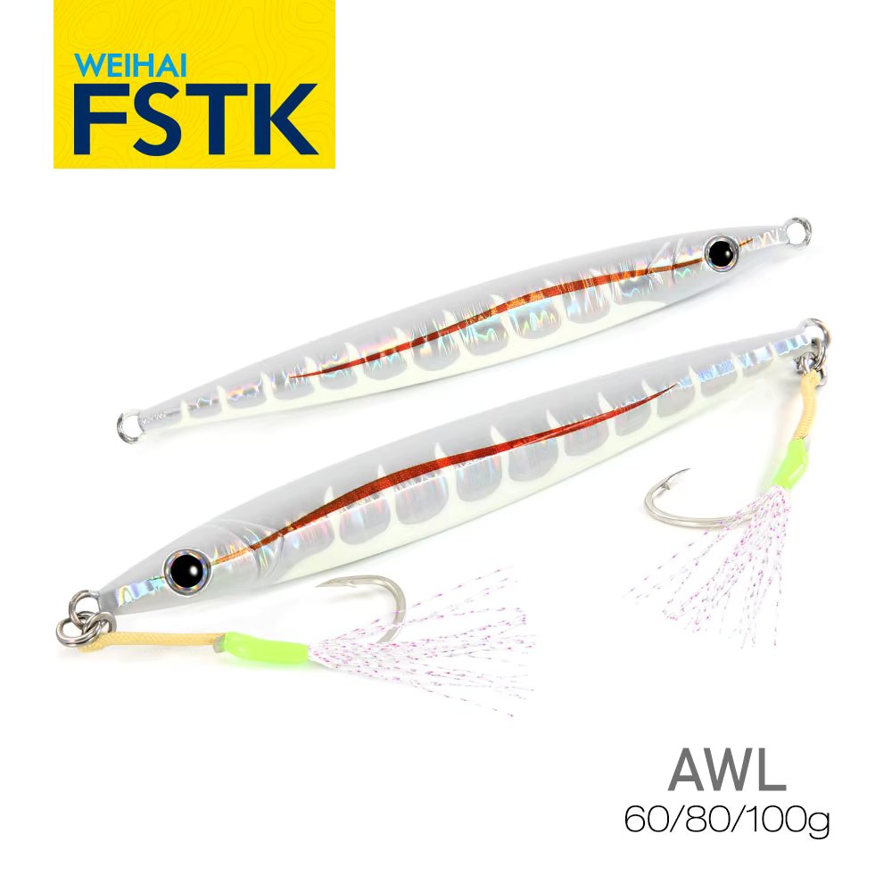 2024 FSTK NEW JIG Lure Deep Sea Metal Jig  60G 80G 100G Fishing Jig bait Spoon Baits Pencil Fast Sinking Fishing Tackle