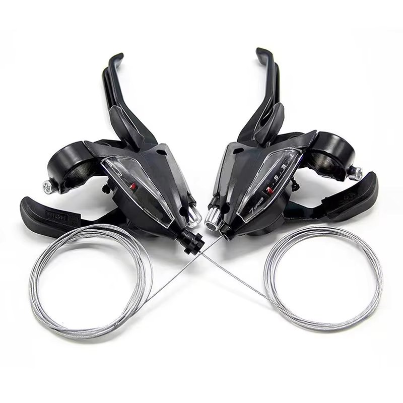 3x7 21 Speed Bicycle Shifter Levers Brake Cycling Disc Handle Brake Levers With Shift Cable Bike Accessories For Road Bike MTB