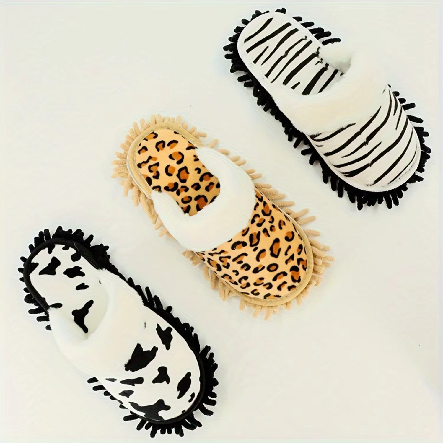 1 Pair Detachable Lazy Mopping Slippers - One Size Fits All, Microfiber Cleaning Shoes For Bedroom, Bathroom, Living Room & Outd