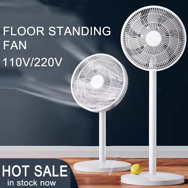 16 Inch floor fan Electric household vertical dormitory desk dual-purpose wind saving electric fan three-speed adjustment white