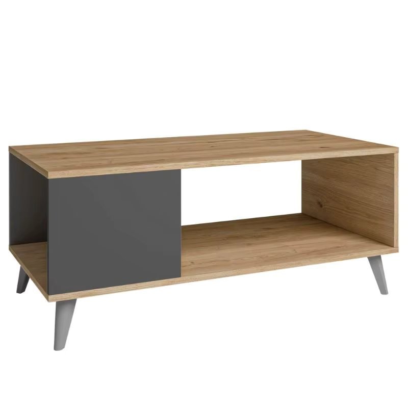 Odda coffee table, living room coffee tables, living room side tables, living room coffee tables, low living room table, low table, living room furniture, home furniture, slate Color and Naturale 100x42x50 cm