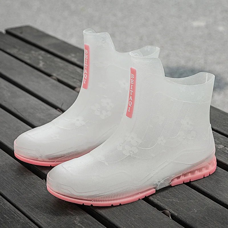 Men's Rain Boots Waterproof Shoes Fishing Husband Galoshes Man Garden Rubber Boot Indoor Kitchen Work Rain Boots Car Wash Boots