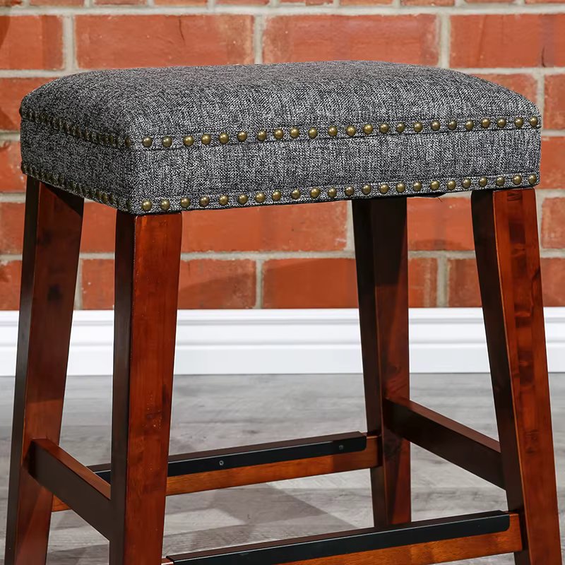 24" Backless Cherry Rubber Wood Counter Stool with a Solid Hardwood Frame General Type On-Site