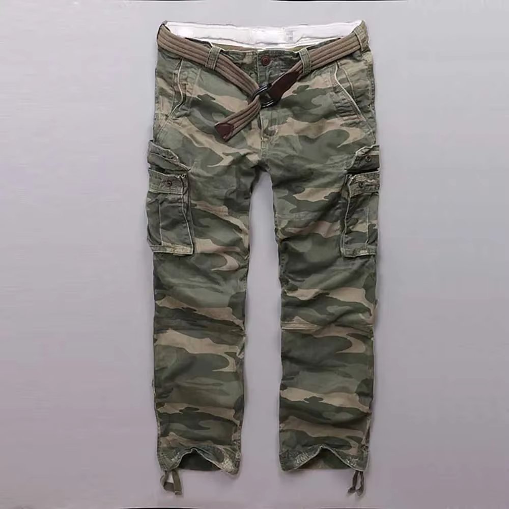Designer Pants Men's Camo Luxury Brand Trousers Male Classic High Quality Cargo Pants Black Straight Leg Cotton Camouflage Pants