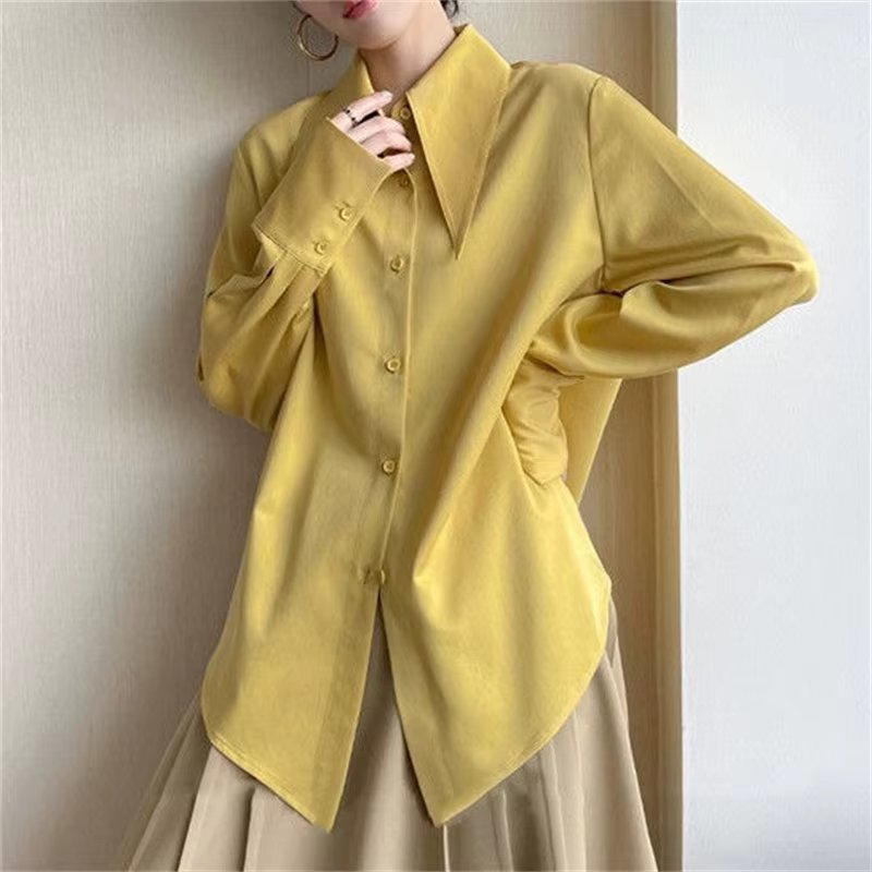 Woman Spring Autumn Style Blouses Shirts Lady Casual Long Sleeve Peter Pan Collar Blusas Tops DF4848