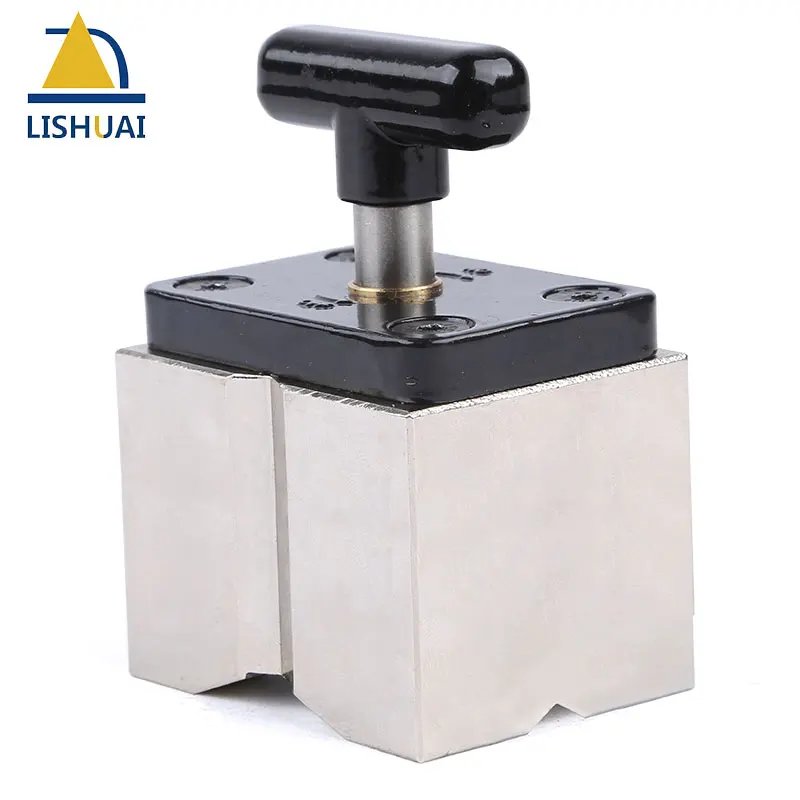 Lishuai Super Strong On/Off Square Welding Magnet/ Switchable Powerful Neodymium Magnetic Clamp with V Groove Design MWC1-185
