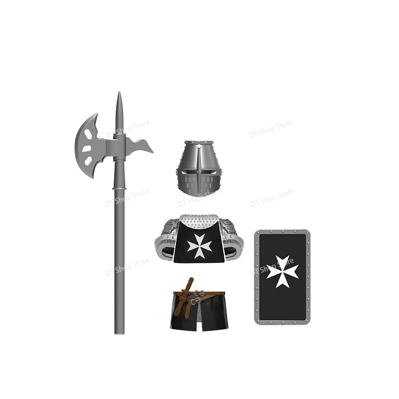 Military Medieval Figures Jimu Lancelot Soldiers Iron Float Slayer Heavy Armor War Horses Weapon Accessories Children Toys R123