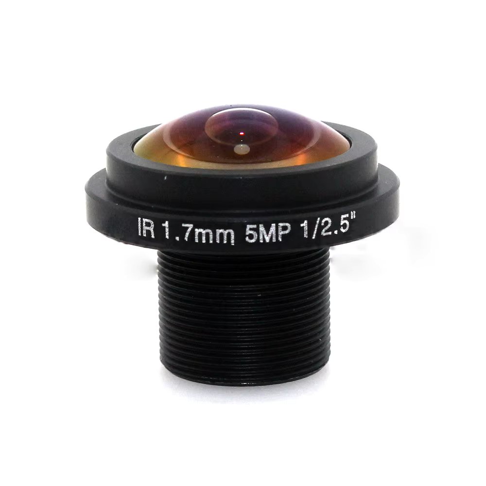 1.7mm Fisheye Lens 5Megapixel For HD CCTV IP Camera Mount 1/2.5" F2.0 180Degree Wide Angle Panoramic CCTV Lens