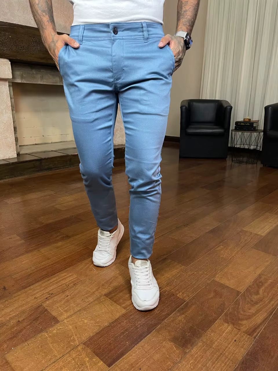 Baby Blue Male Sport Pants