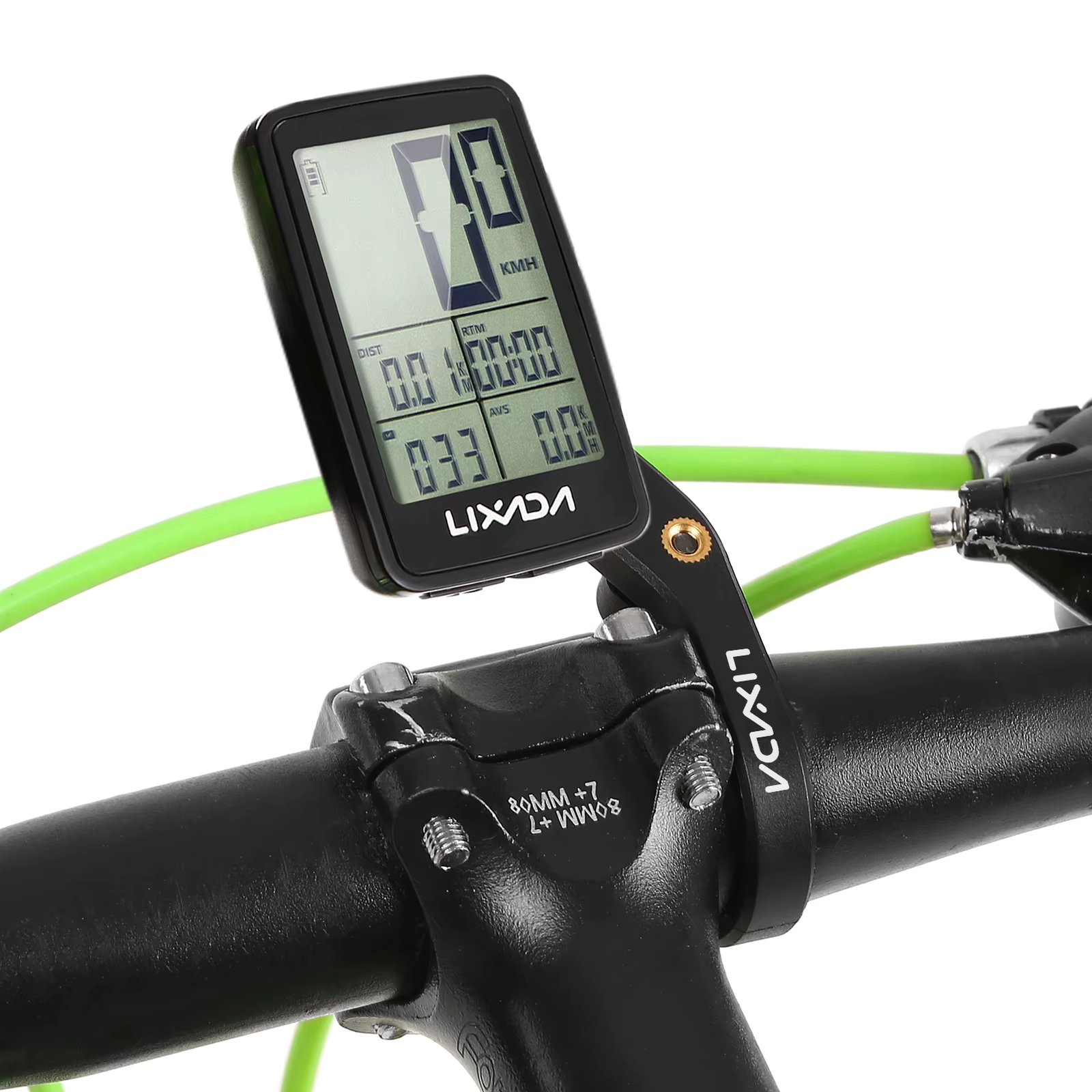Lixada USB Rechargeable Wireless Bike Cycling Computer Bicycle Speedometer Odometer with Computer Mount Holder