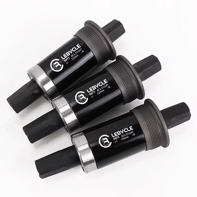 Lebycle Mountain Bicycle Square Bottom Bracket BB68 Threaded Bottom Bracket Bike Hollow Axle 113/120/122.5/124.5/126mm