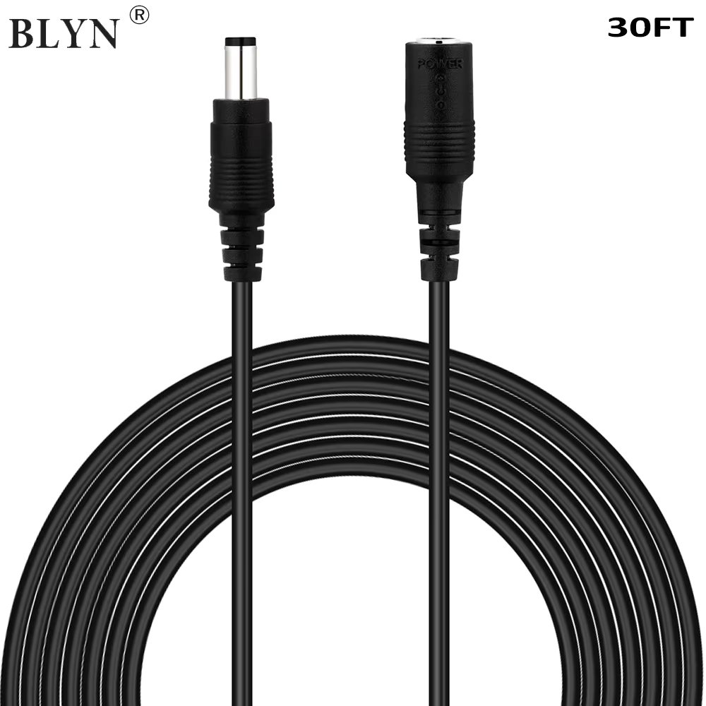 12V DC Cable Extension Wire Connector 1m 2m 5m 10m 20m Power Cord Adapter 5.5mmx2.1mm For LED Strip Light CCTV Camera Projector