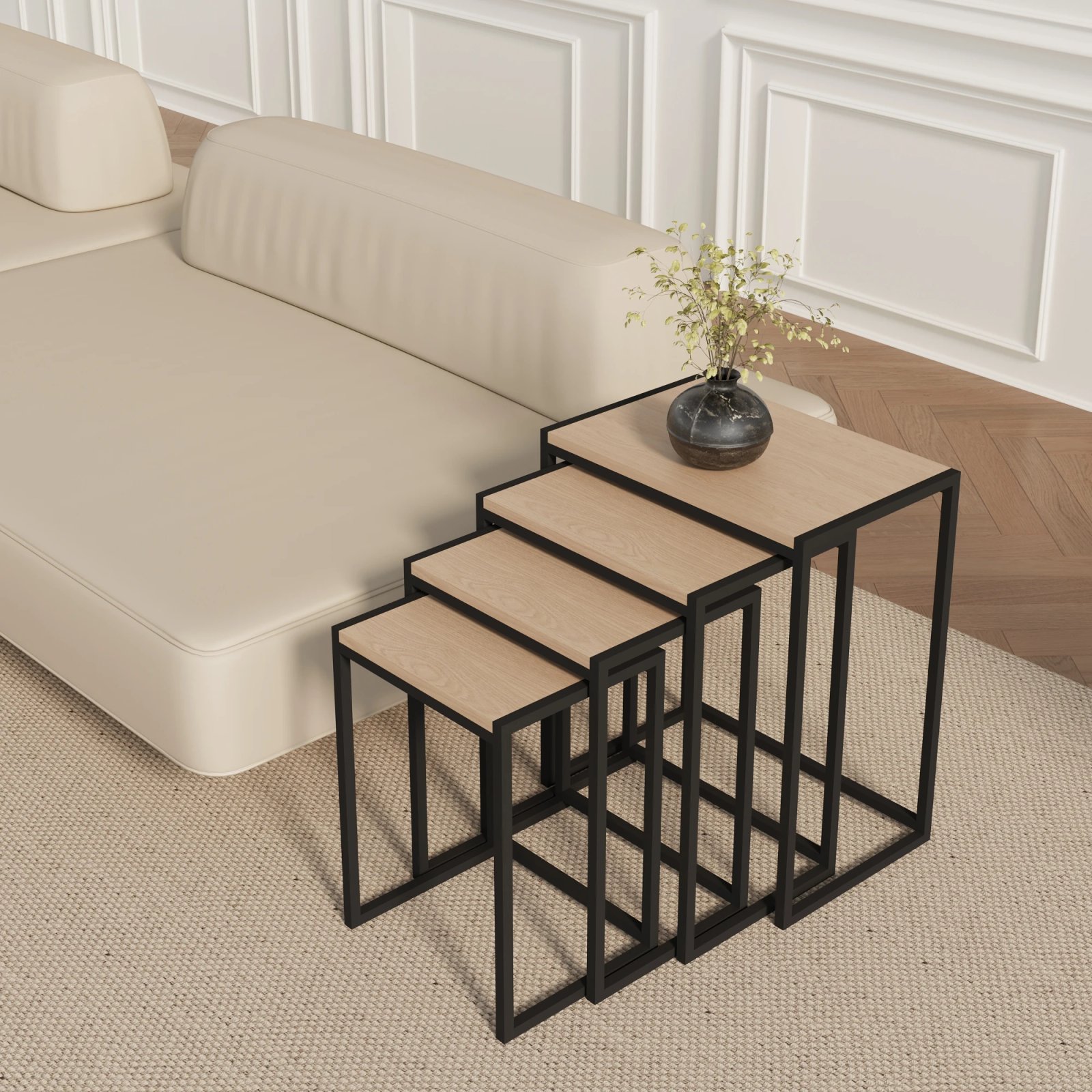 4pcs light brown
