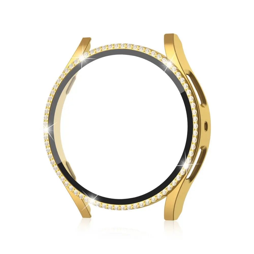 1PC Bling Case For Samsung Galaxy Watch 6 40MM 44MM Protector Cover Diamond Rhinestone Bumper Tempered Glass Screen Film