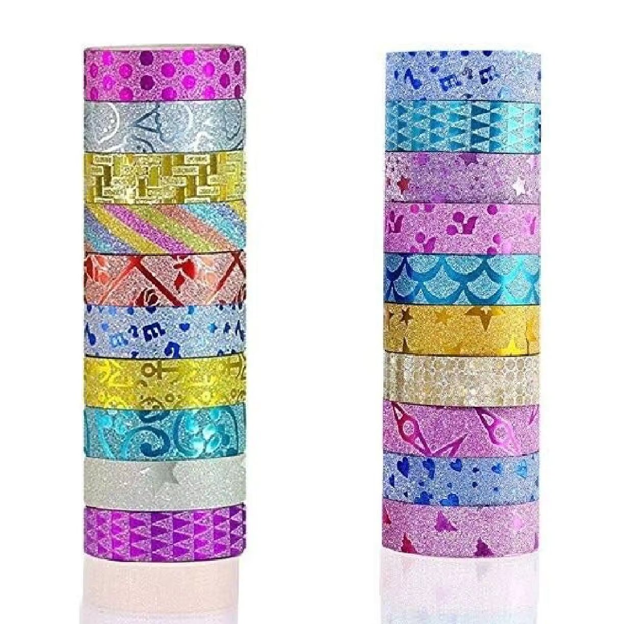 Adhesive Tape Kit 5 Colors Glitter Washi Tape Scrap Decoration