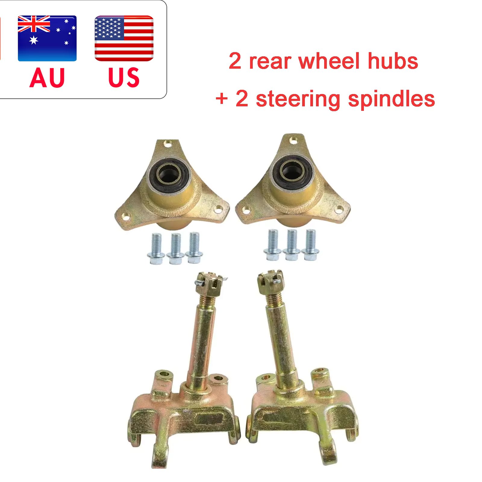 3 Stud Front Steering Axle Knuckle Spindle Kit for 125cc 110cc Quad ATV Go kart