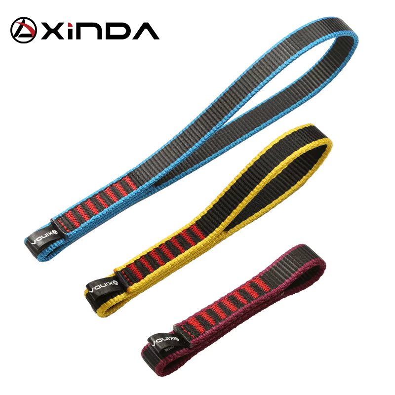 Xinda Outdoor Rock Climbing Belt Support Protective Sling High Strength Wearable Polyester Moutaineering Equipment Kits