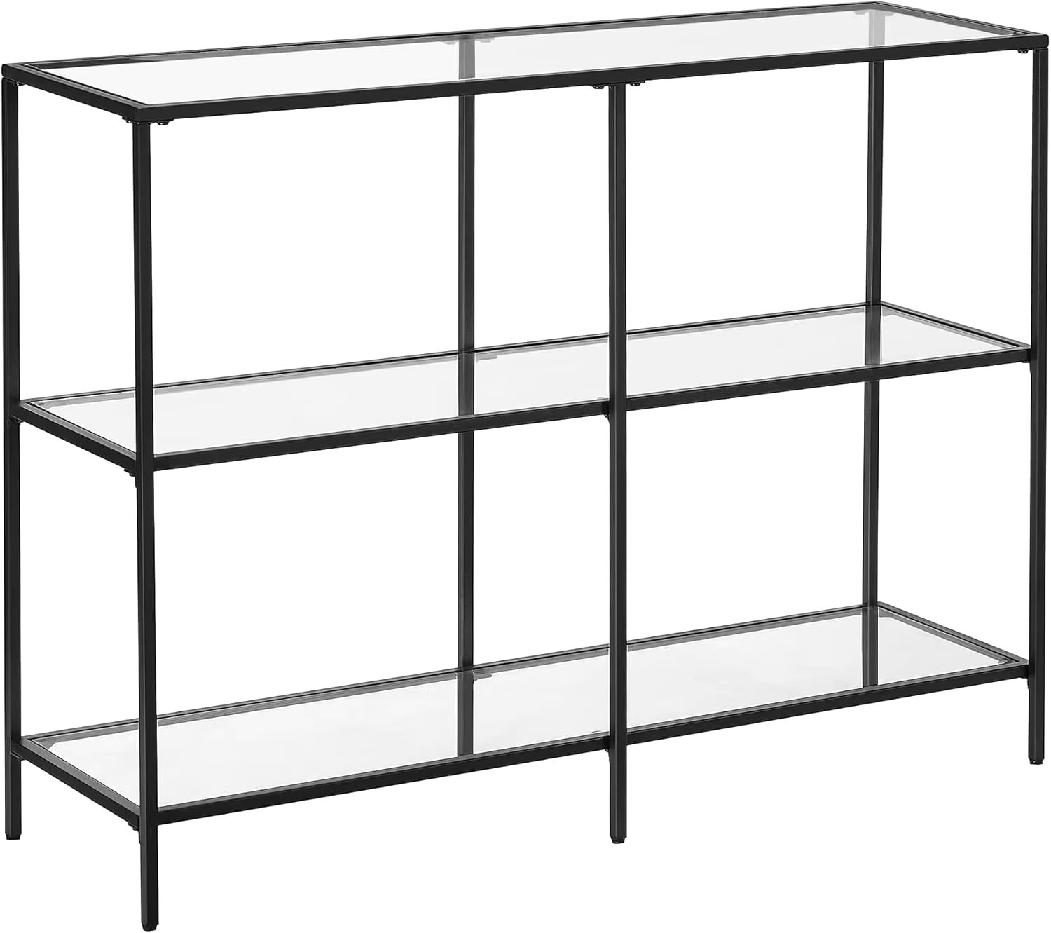VASAGLE Console table, side table table, width 100/130cm, tempered glass