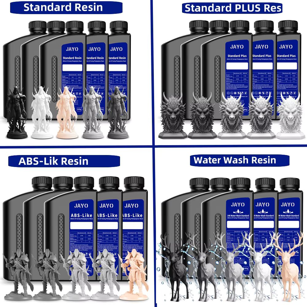 JAYO Standard /ABS-Like/Standard Plus/ Water Wash 3D Printer UV Resin 405nm for LCD 3D Printing Material Quick Curing Resin