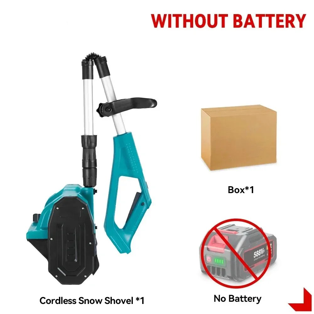 2500W Brushless Electric Snow Plow 250mm Snow Sweeper Cordless Snow Shovel Clean Street Courtyard for Makita 18V Battery