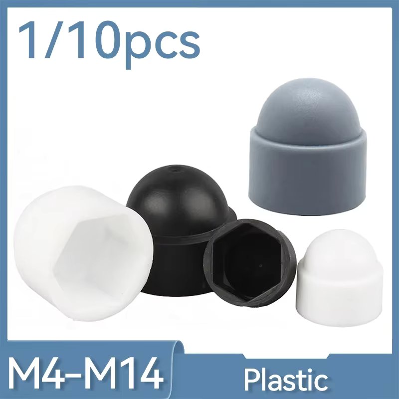 10-30Pcs Hex Nut Caps PE Plastic Hexagon M4 M5 M6 M8 M10 M12 M14 Caps for Bolts Protect Nuts for Car Wheels Exterior Decoration